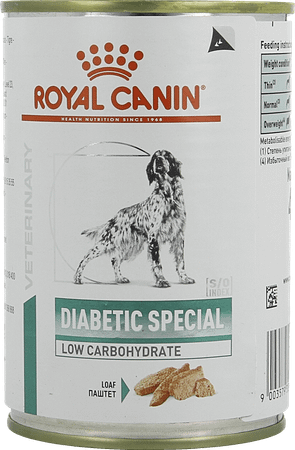 Vdiet Diabetic Low Carb Canine 12x410 gr  -  Royal Canin