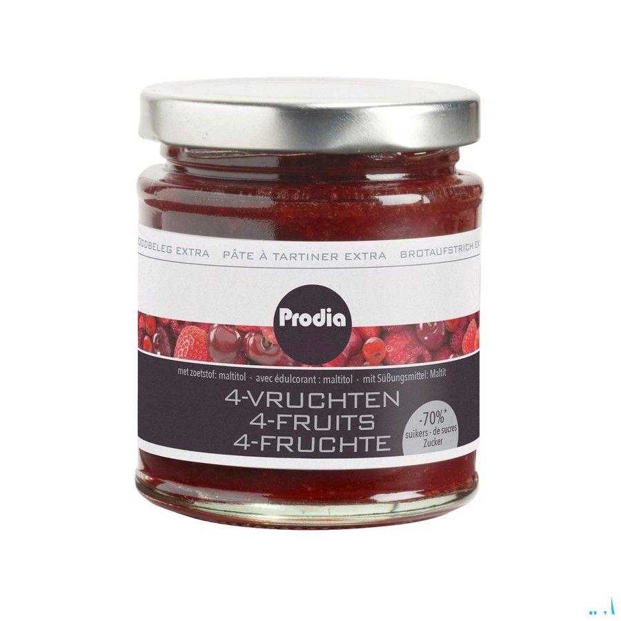 Prodia Broodbeleg Extra 4 Vruchten 215 gr 5681  -  Revogan