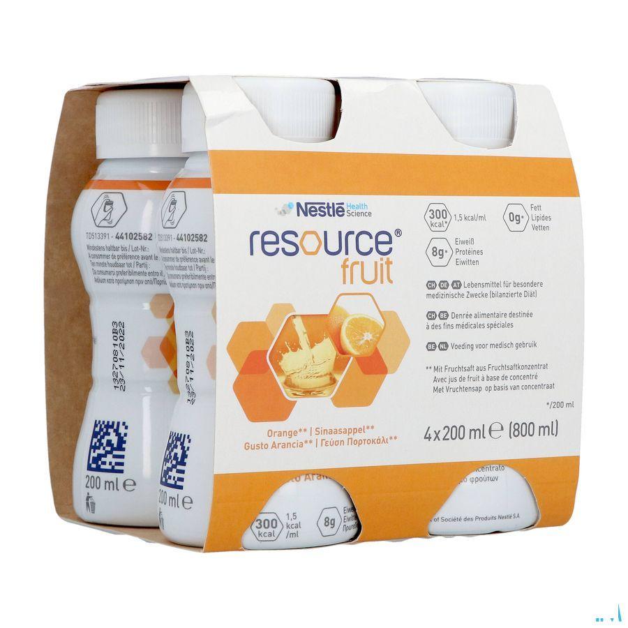 Resource Fruit Sinaasappel 4x200 ml 12415272  -  Nestle