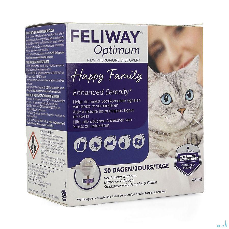 Feliway Optimum Kat Verdamper +30 Dagen Fl 48 ml