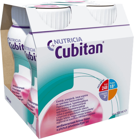 Cubitan Aardbei 4x200 ml  -  Nutricia