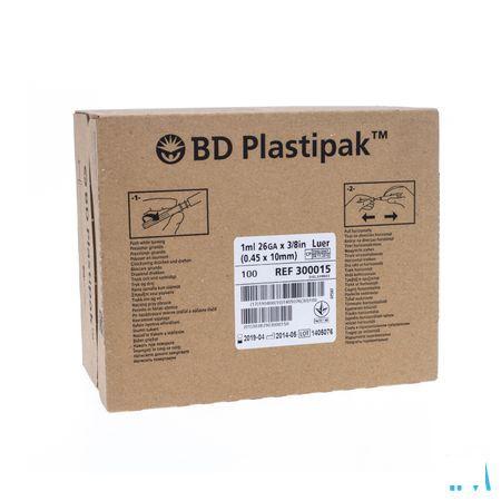 Bd Plastipak Spuit+Nld Tuberc.1 ml+26G 3/8 1 303176