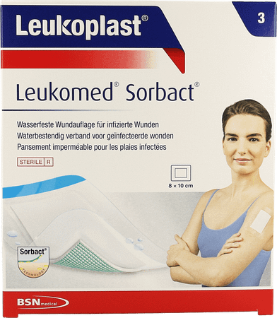 Leukomed Sorbact 8cmx10cm 3 Leukoplast