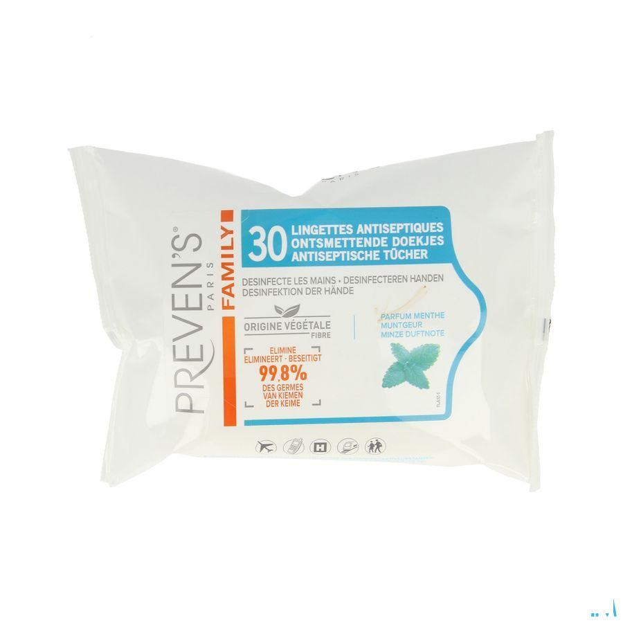 Preven's Family Lingette Antiseptique Sachets 1x30