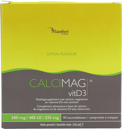Calcimag Ca 500Mg/D3 400Ui/Mg 225 mg Lemon Comp 90