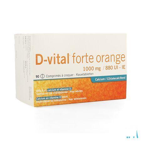 D Vital Forte Orange 1000 mg/880UI Comprimes à Croquer 90