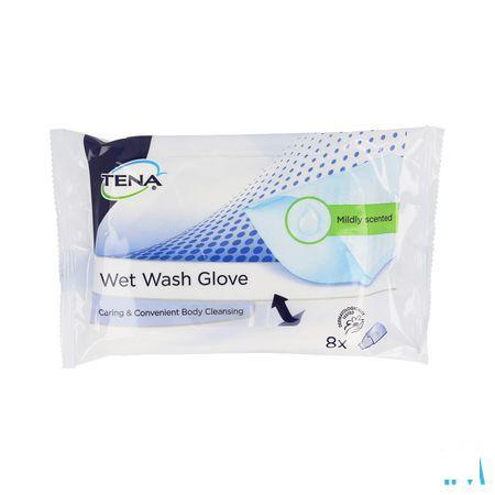 Tena Wet Wash Gloves Mildly Scented 8 1116