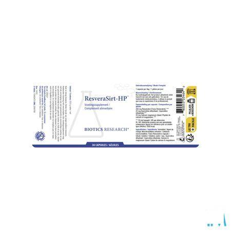 Biotics ResveraSirt-HP 30 capsules  -  Energetica Natura