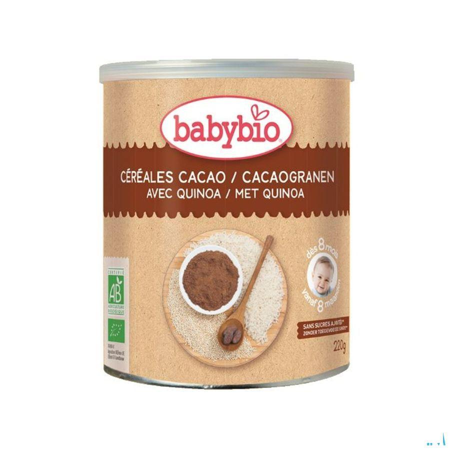 Babybio Cacaogranen Quinoa 8M 220G  -  Ocebio
