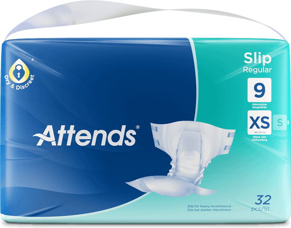Attends Slip Regular 9 X Small 1X32