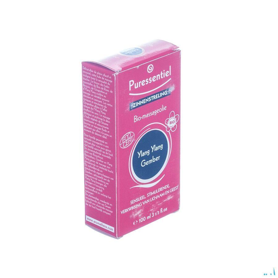 Puressentiel Mass.olie Ylang Ylang-gember Bio100 ml  -  Puressentiel