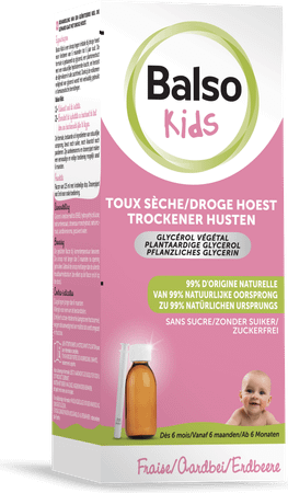 Balso Kids Hoestsiroop zonder suiker 125 ml + pipet
