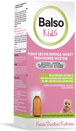 Balso Kids Sirop Toux sans sucre 125 ml + pipette