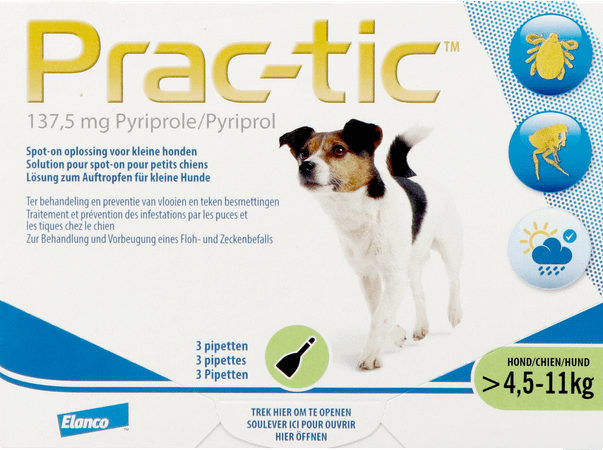 Prac-tic Spot-on Anti vlo-teek Kleine Hond .1x3