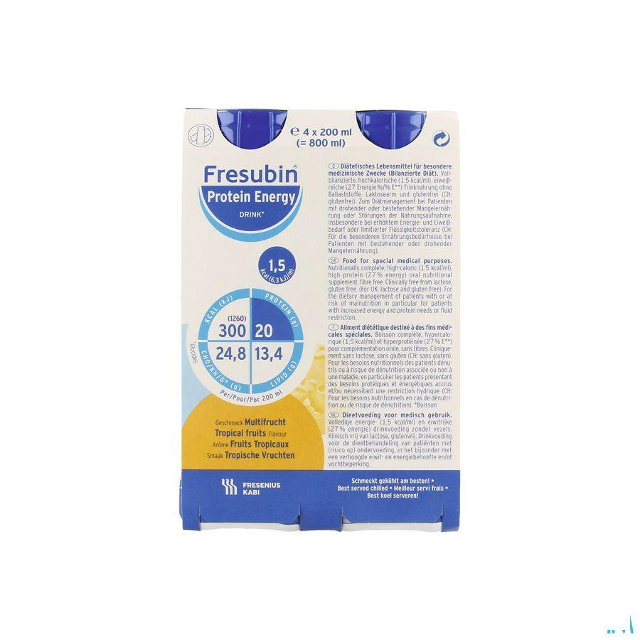 Fresubin Protein Energy Drink 200 ml Fruits Tropicaux/tropische Vruchten  -  Fresenius