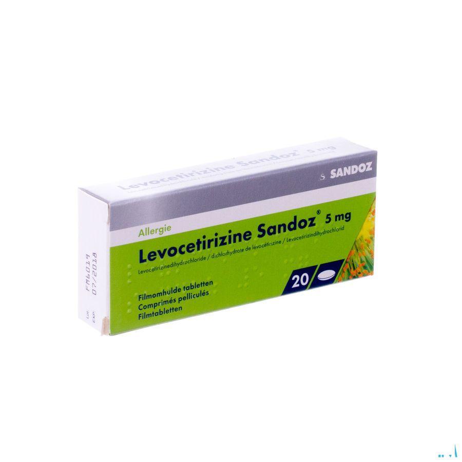 Levocetirizine Sandoz 5 mg Tabletten Enrob. 20 X 5 mg