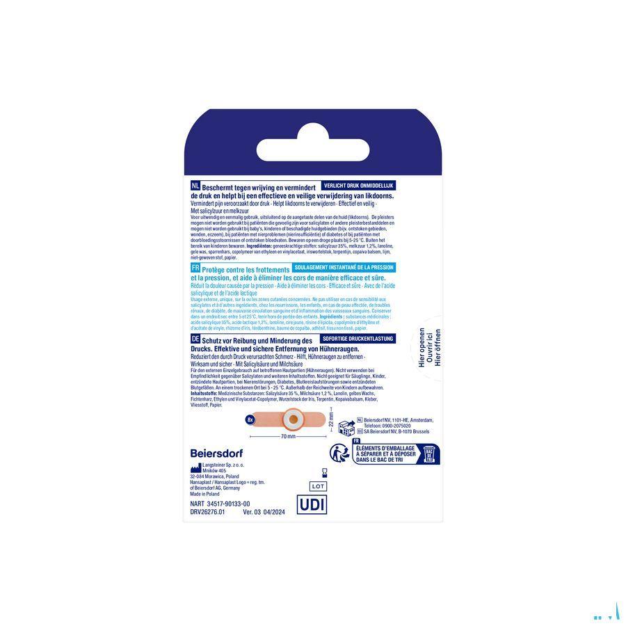Hansaplast Pansement Cors 8  -  Beiersdorf