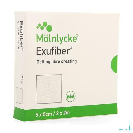 Exufiber Gelling Fibre Dressing Ster 5 X 5Cm 10  -  Molnlycke Healthcare