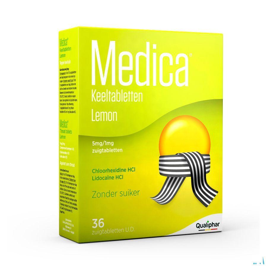 Medica Keeltabletten Lemon Zuigtabl 36