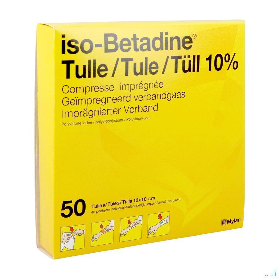 Iso Betadine Tulles Compr 50 10 x 10