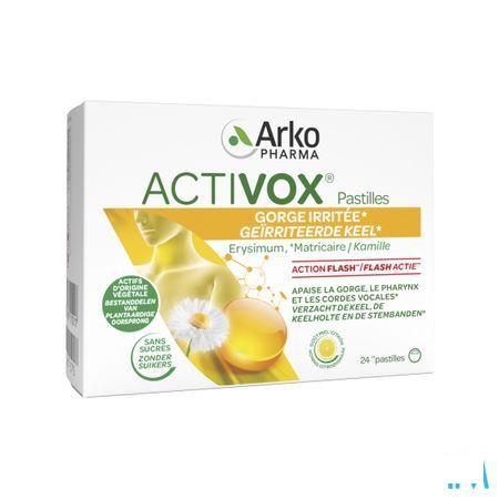 Activox Adouccissant Gorge Miel Citron Pastille 24