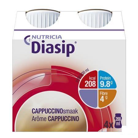 Diasip Cappuccino Fles 4X200 ml  -  Nutricia