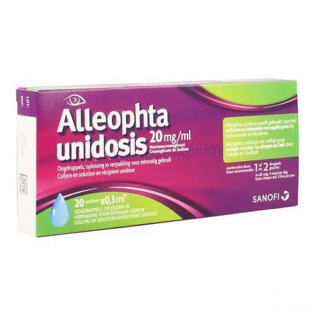 Alleophta 20 mg/ml Oogdruppels Unidosis 20x0,3 ml