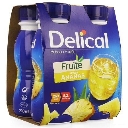 Delical Vruchtendrank Ananas 4x200 ml  -  Bs Nutrition