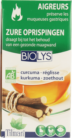 Biolys Curcuma-reglisse Tea-bags 20  -  Tilman
