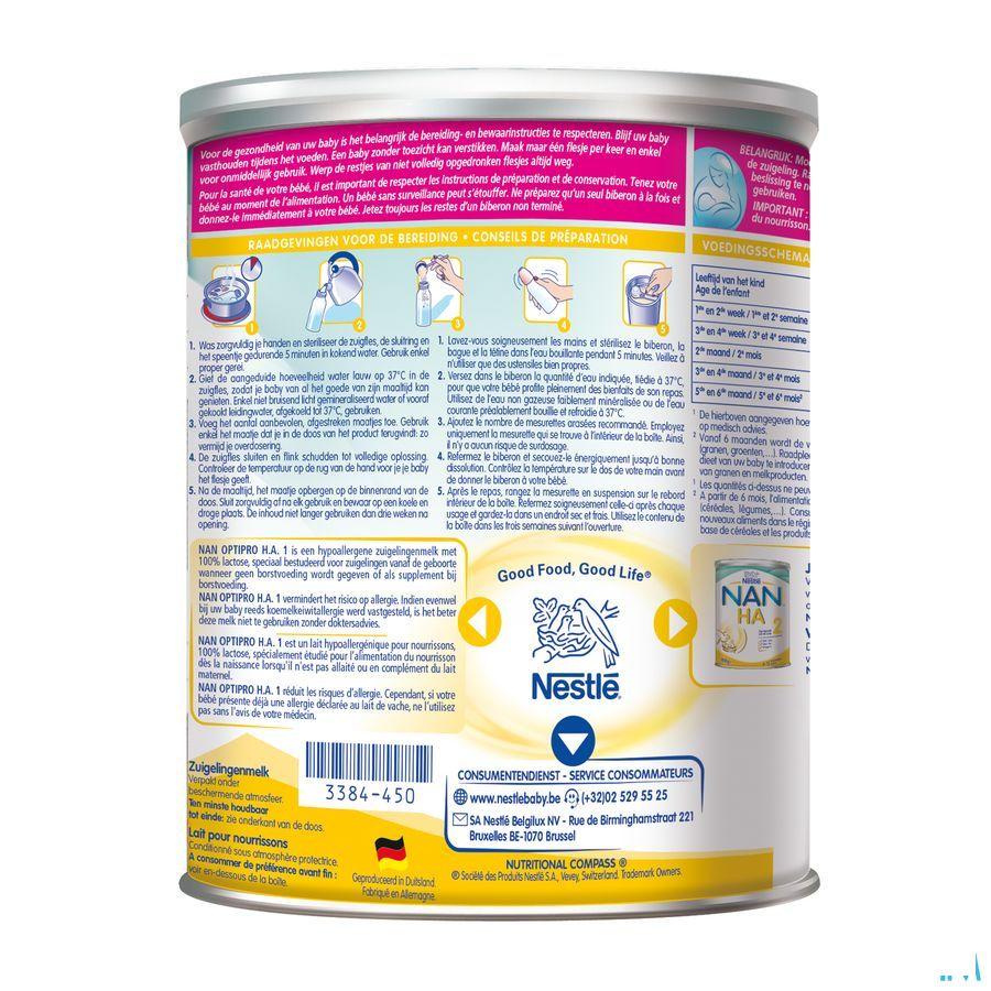 Nan Ha 1 Lait Poudre 800 gr  -  Nestle