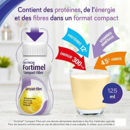 Fortimel Compact Fibre Aardbei 4x125 ml  -  Nutricia
