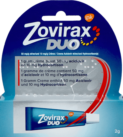 Zovirax Duo 50 mg/G + 10 mg/G Creme Tube 2G