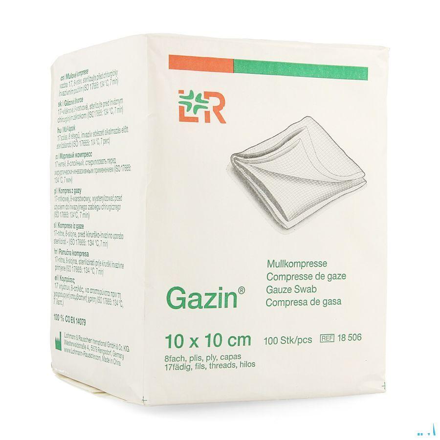 Gazin Kompres Niet steriel 8p 10,0x10,0cm 100 18506  -  Lohmann & Rauscher