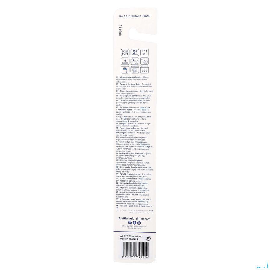 Difrax Tandenborstel Vingertop Silicone Rose  -  Difrax