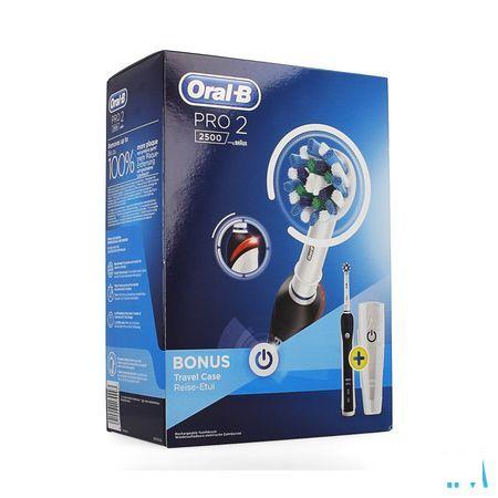 Oral-B Pro 2500 Black Borstel Crossact + travel Case