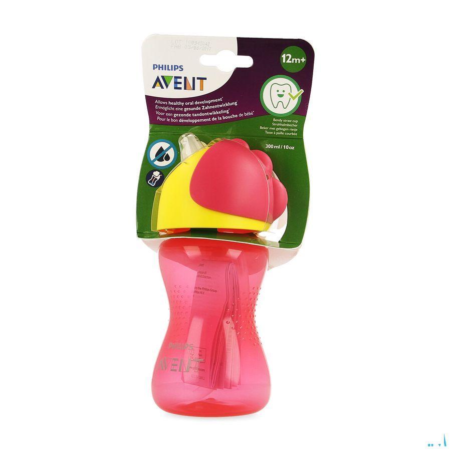 Philips Avent Drinkbeker Rietje Girl Roze 300 ml Scf798/02  -  Bomedys