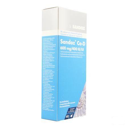 Sandoz Ca D 600 mg/400IEBruistabletten 40