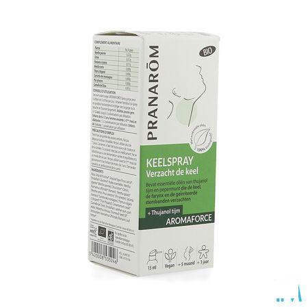 Aromaforce Bio Verzachtende Keelspray 15 ml  -  Pranarom