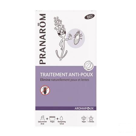 Aromapoux Bio Spray A/Poux 30 ml+Sh 125 ml+Peigne Nf  -  Pranarom