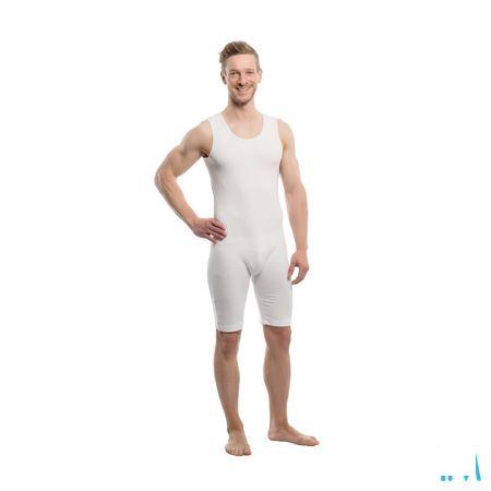 Suprima 4698 Body Sans Manche+Zip Jambe Blanc xxl