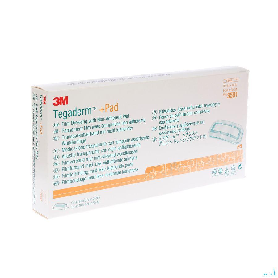 Tegaderm + Pad 3m Transp Steril 9cmx25cm 25 3591  -  3M