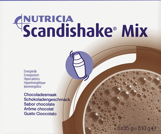 Scandishake Mix Chocola Zakje 6x85 gr  -  Nutricia