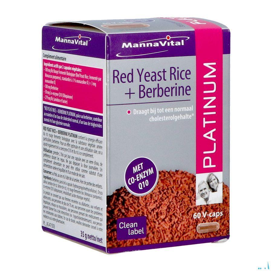 Mannavital Red Yeast Rice + Berberine Plat.V-Caps 60  -  Mannavita