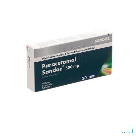 Paracetamol 500 mg Sandoz Tabl 20