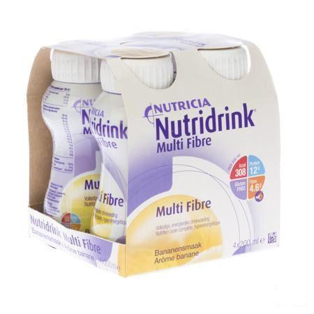 Nutridrink Multifibre Banaan 4x200 ml  -  Nutricia