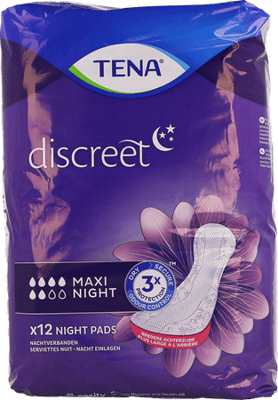 Tena Discreet Maxi Night 12
