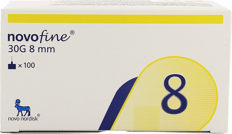 Novofine Ster Naald 8mm/30 gr 100 St