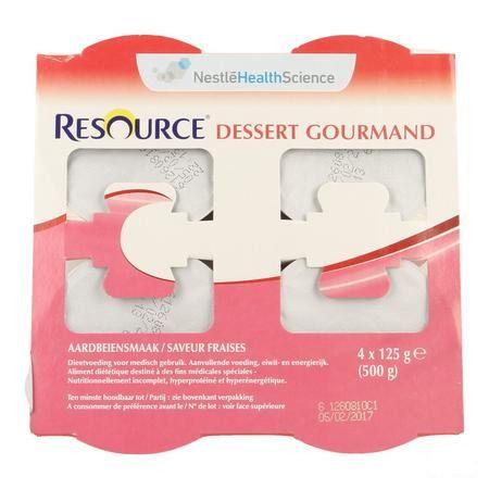 Resource Dessert Gourmand Aardbei 4x125 gr 12311130  -  Nestle