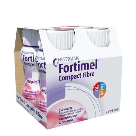 Fortimel Compact Fibre Aardbei 4x125 ml  -  Nutricia