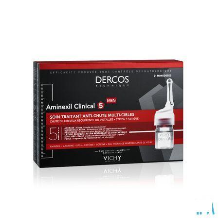 Vichy Dercos Aminexil Clinical 5 Men Ampullen 21x6 ml  -  Vichy
